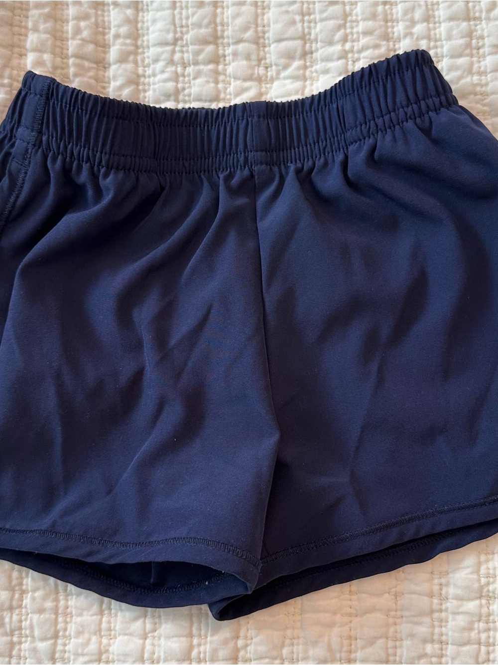 Primary Navy Elastic-Waist Kids Shorts